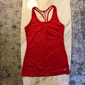 Nike Red Fitted Workout Tank